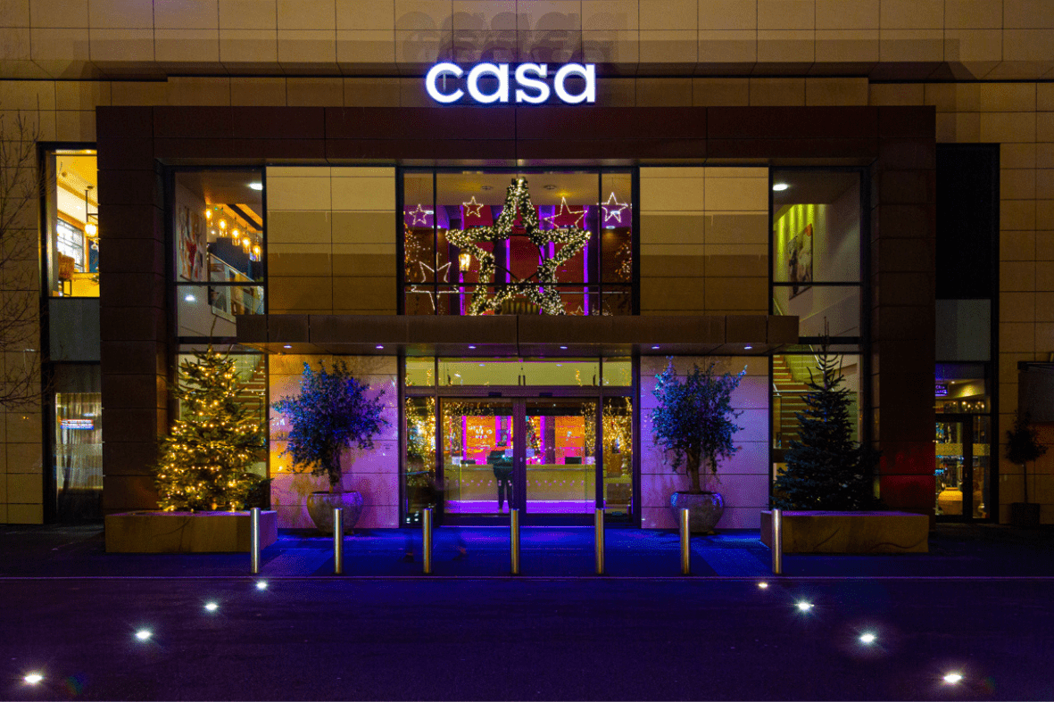 Casa Hotel Festive Lights and Decorations for Christmas